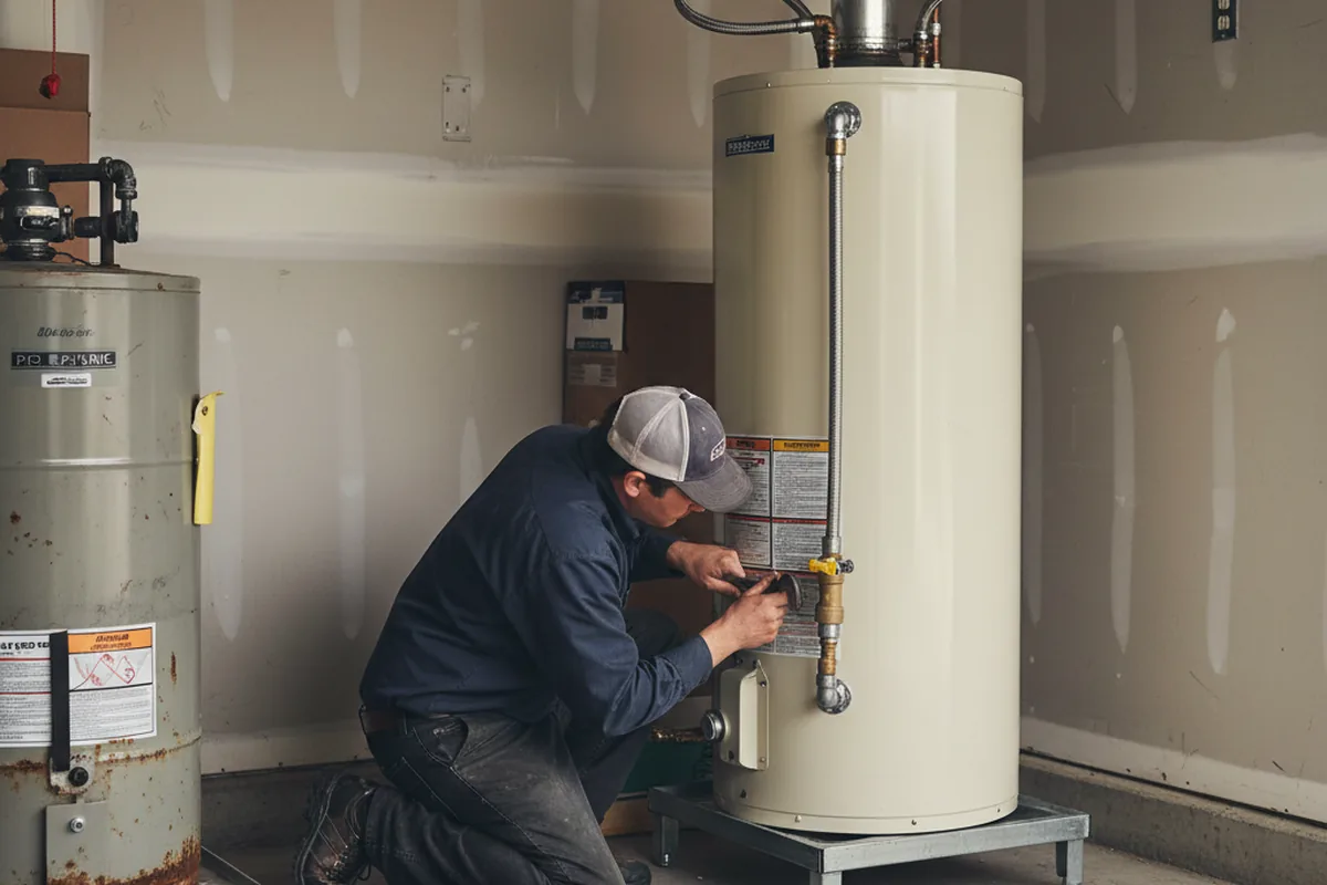 Water heater and shutoff valve replacement in Bridge City